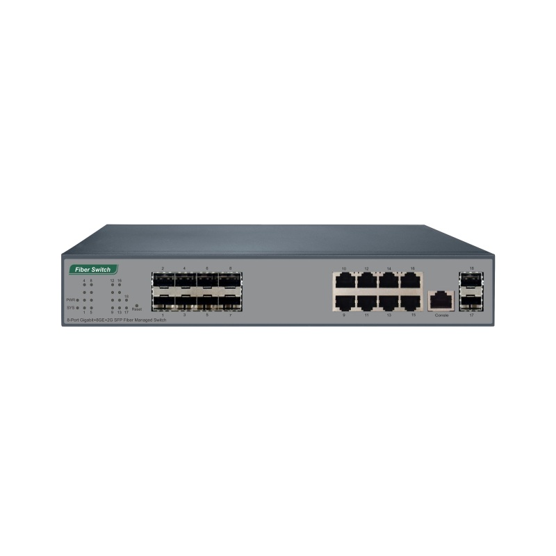 8G SFP + 8GE + 2G SFP Fiber Managed Switch